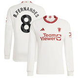 Manchester United EPL adidas Third Shirt 2023-24 - Long Sleeve with B.Fernandes 8 printing - Kit Captain