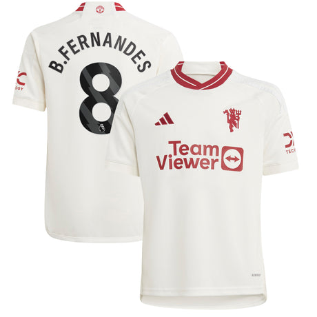 Manchester United EPL adidas Third Shirt 2023-24 - Kids with B.Fernandes 8 printing - Kit Captain