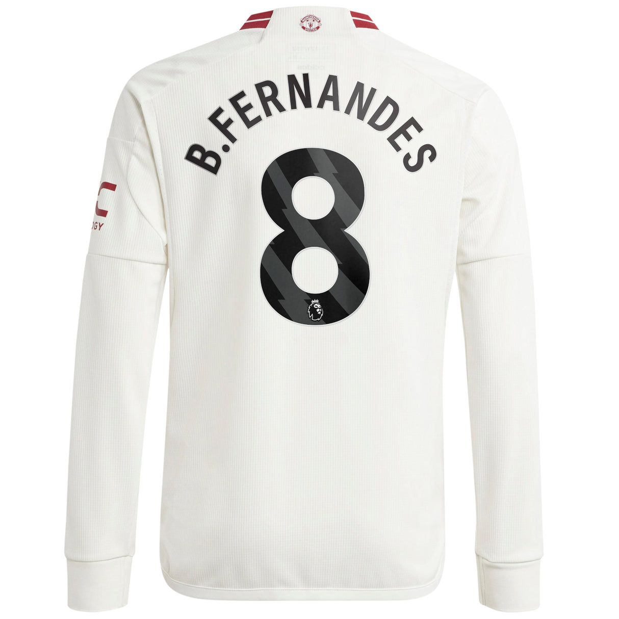 Manchester United EPL adidas Third Shirt 2023-24 - Kids - Long Sleeve with B.Fernandes 8 printing - Kit Captain