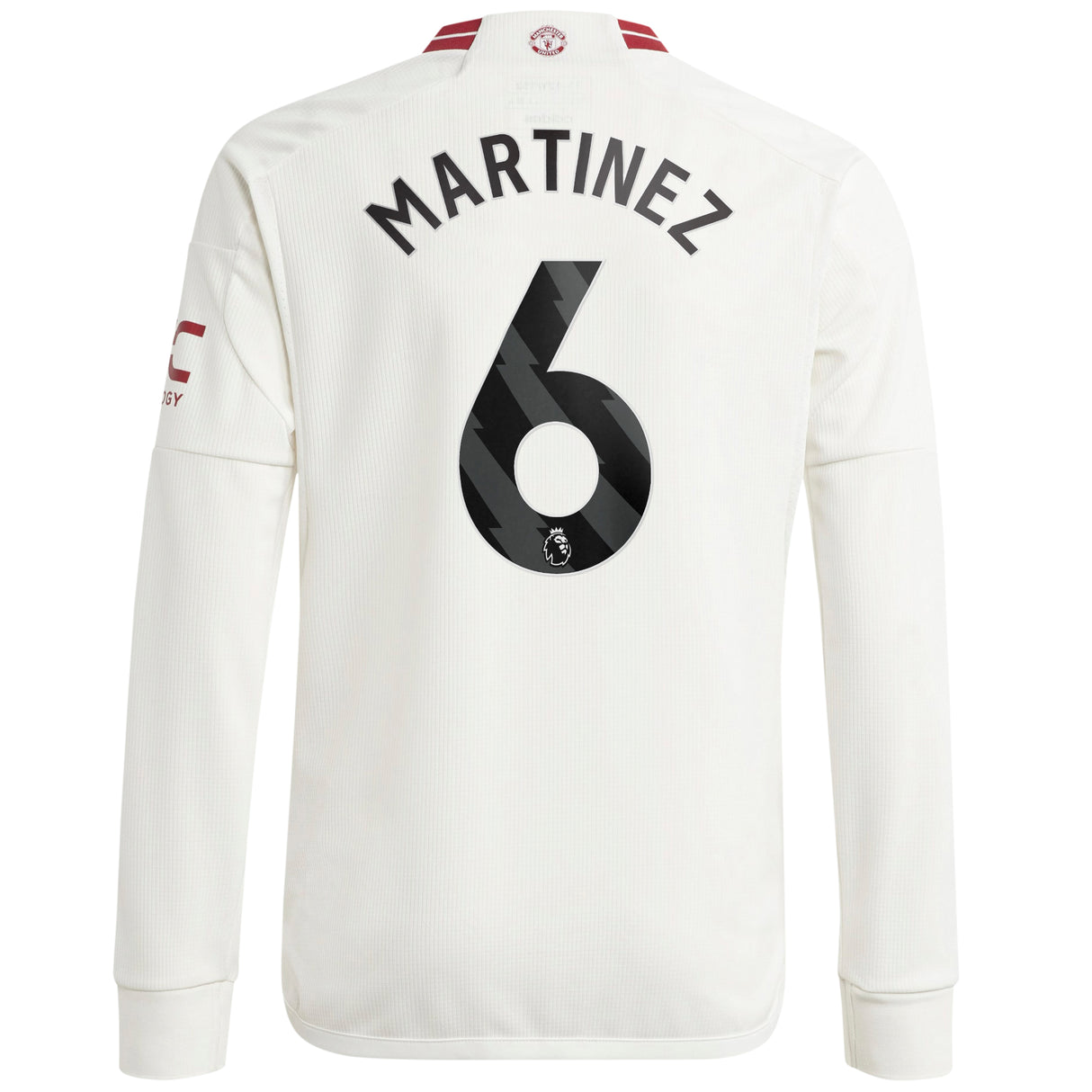 Manchester United EPL adidas Third Shirt 2023-24 - Kids - Long Sleeve with Martinez 6 printing - Kit Captain