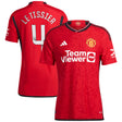 Manchester United WSL adidas Home Authentic Shirt 2023-24 with Le Tissier 4 printing - Kit Captain