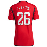 Manchester United WSL adidas Home Authentic Shirt 2023-24 with Clinton 26 printing - Kit Captain