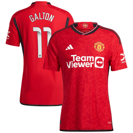 Manchester United WSL adidas Home Authentic Shirt 2023-24 with Galton 11 printing - Kit Captain