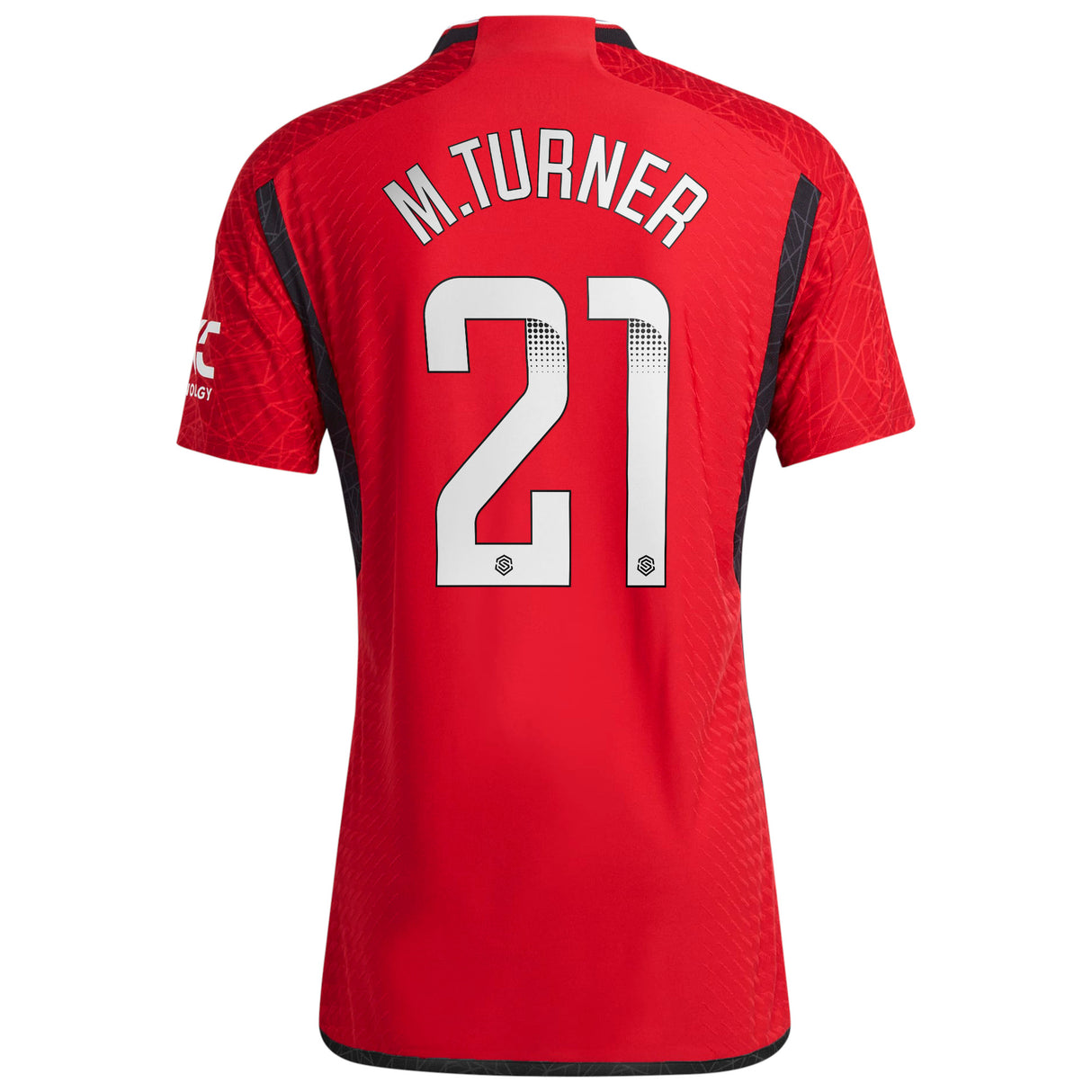 Manchester United WSL adidas Home Authentic Shirt 2023-24 with M.Turner 21 printing - Kit Captain