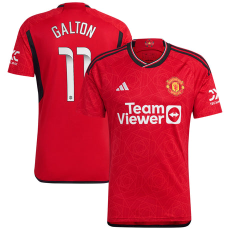 Manchester United WSL adidas Home Shirt 2023-24 with Galton 11 printing - Kit Captain