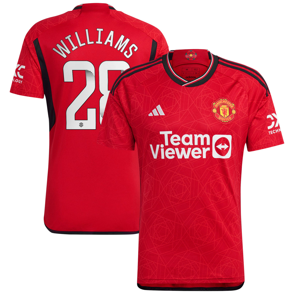 Manchester United WSL adidas Home Shirt 2023-24 with Williams 28 printing - Kit Captain