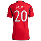 Manchester United Cup Home Authentic Shirt 2023-24 with Dalot 20 printing - Kit Captain