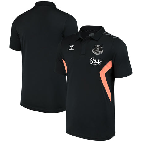 Everton Hummel Training Poly Polo - Black - Kit Captain