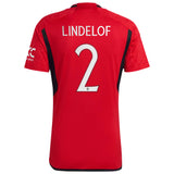 Manchester United Cup Home Shirt 2023-24 with  Lindelof 2 printing - Kit Captain