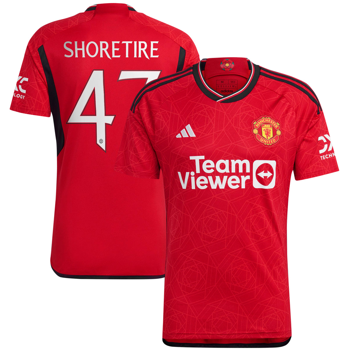 Manchester United Cup Home Shirt 2023-24 with Shoretire 47 printing - Kit Captain