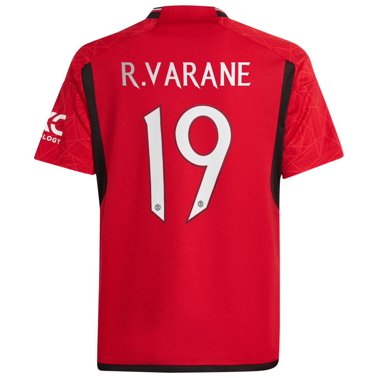 Manchester United Cup Home Shirt 2023-24 - Kids with R. Varane 19 printing - Kit Captain