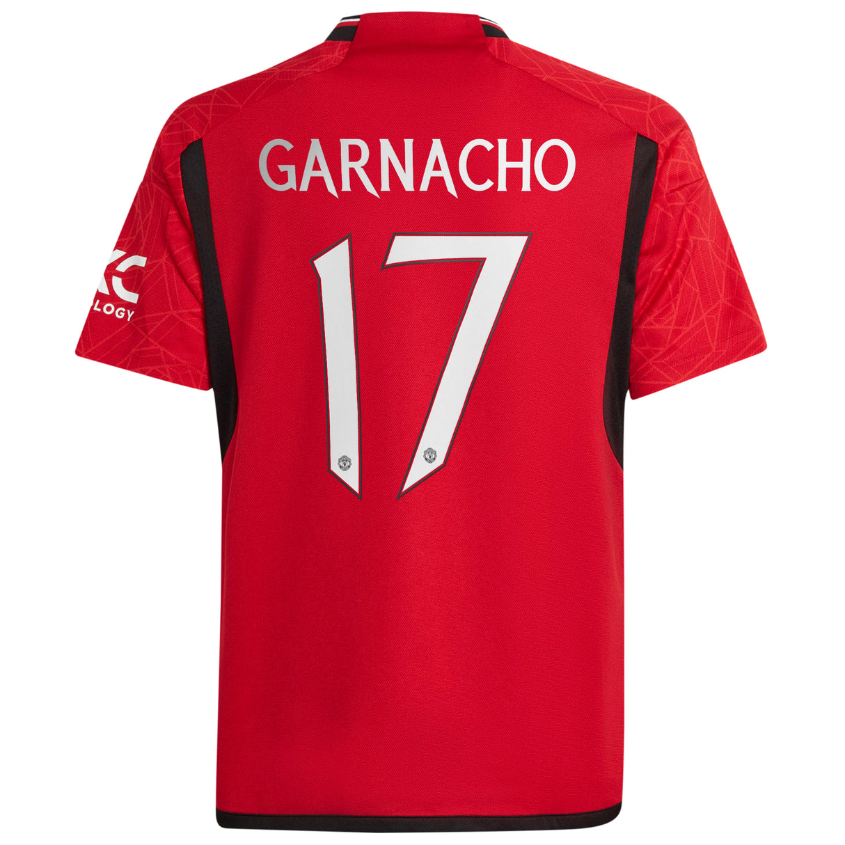 Manchester United Cup Home Shirt 2023-24 - Kids with Garnacho 17 printing - Kit Captain