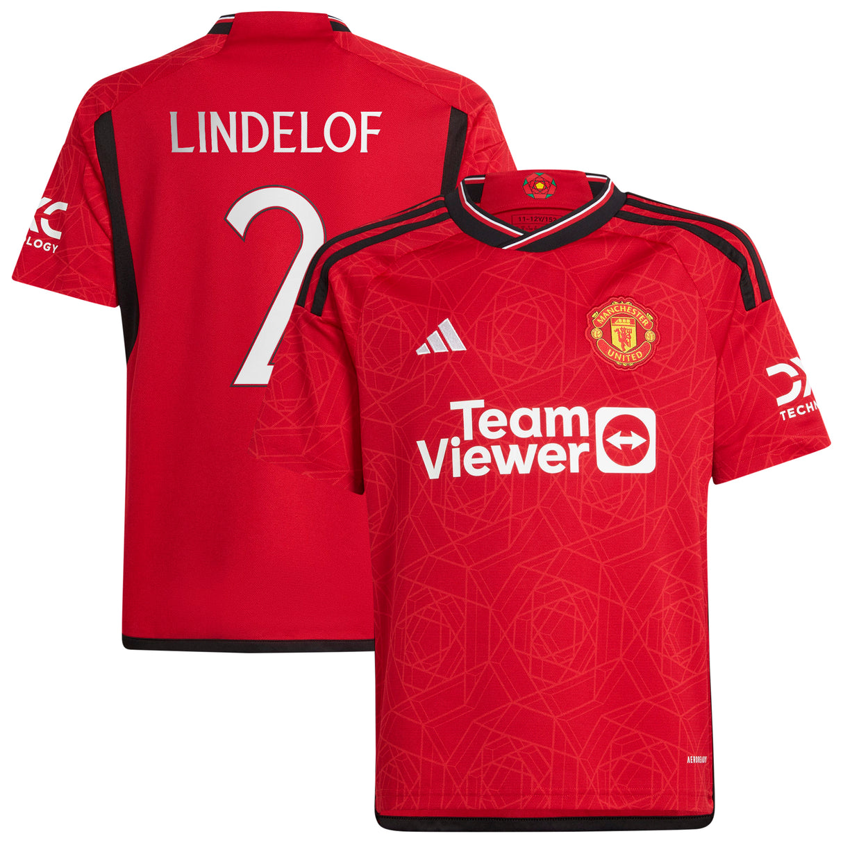 Manchester United Cup Home Shirt 2023-24 - Kids with  Lindelof 2 printing - Kit Captain