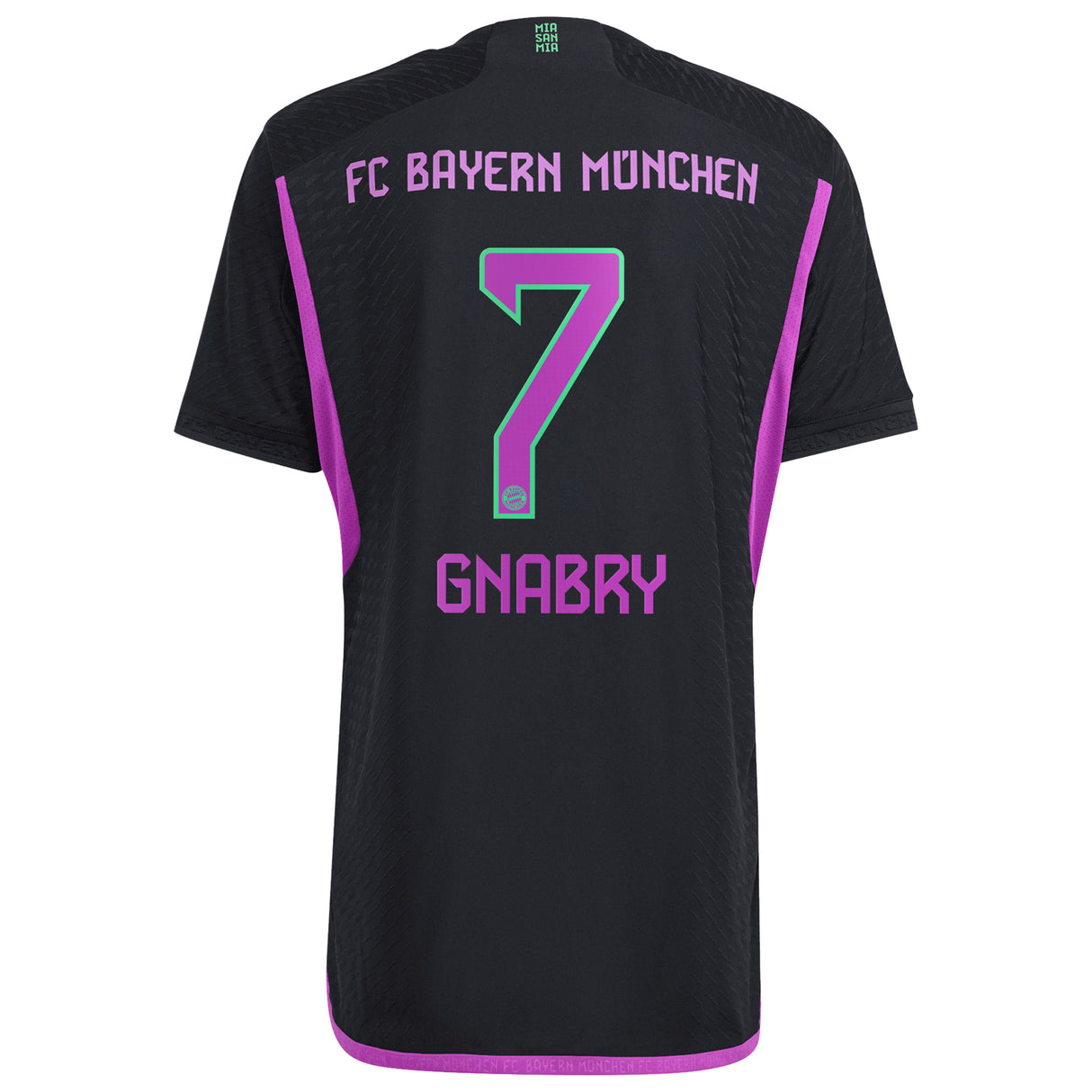 FC Bayern adidas Away Authentic Shirt 2023-24 with Gnabry 7 printing - Kit Captain