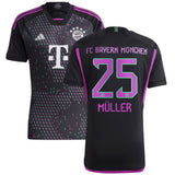 FC Bayern adidas Away Shirt 2023-24 with Müller 25 printing - Kit Captain