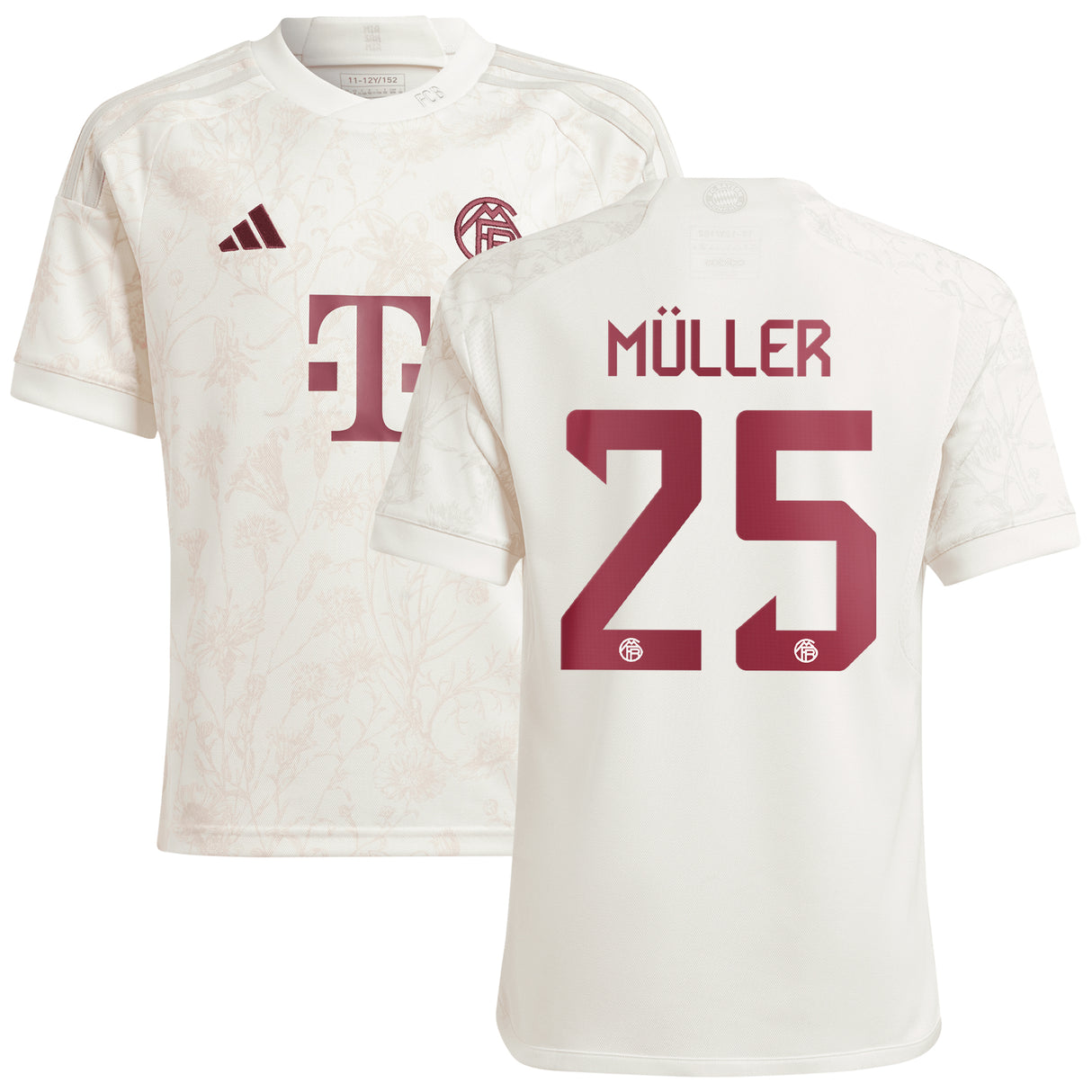 FC Bayern adidas Third Shirt 2023-24 - Kids with Müller 25 printing - Kit Captain