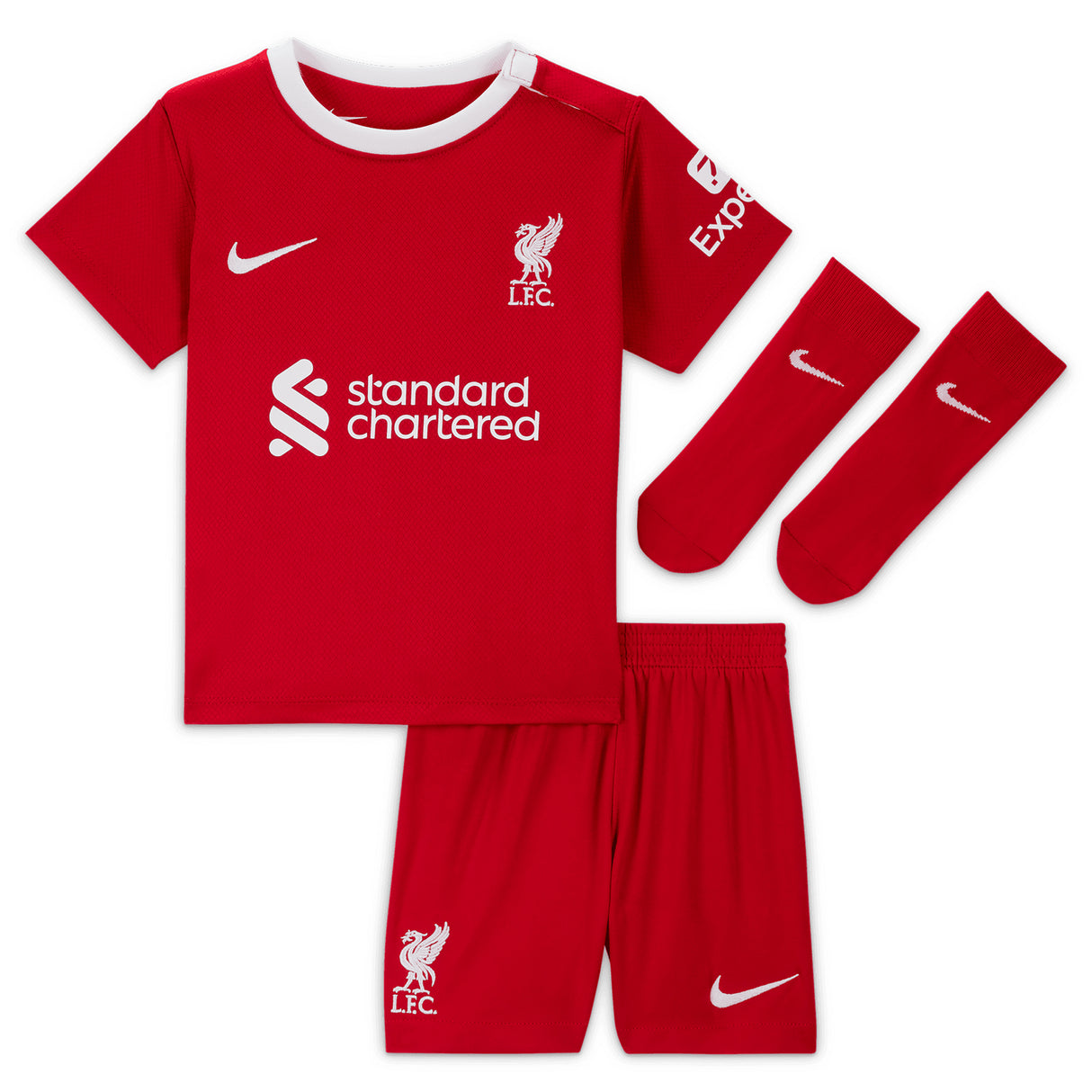 Liverpool Nike Home Stadium Kit - 2023-24 - Infant with Luis Dí­az 7 printing - Kit Captain