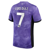 Liverpool Nike Third Stadium Shirt 2023-24 with Luis Dí­az 7 printing - Kit Captain