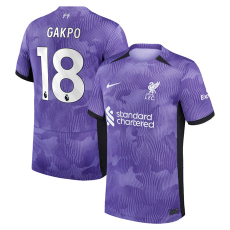 Liverpool Nike Third Stadium Shirt 2023-24 - Kids with Gakpo 18 printing - Kit Captain