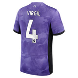 Liverpool Nike Third Stadium Shirt 2023-24 - Kids with Virgil 4 printing - Kit Captain