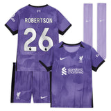 Liverpool Nike Third Stadium Kit 2023-24 - Little Kids with Robertson 26 printing - Kit Captain