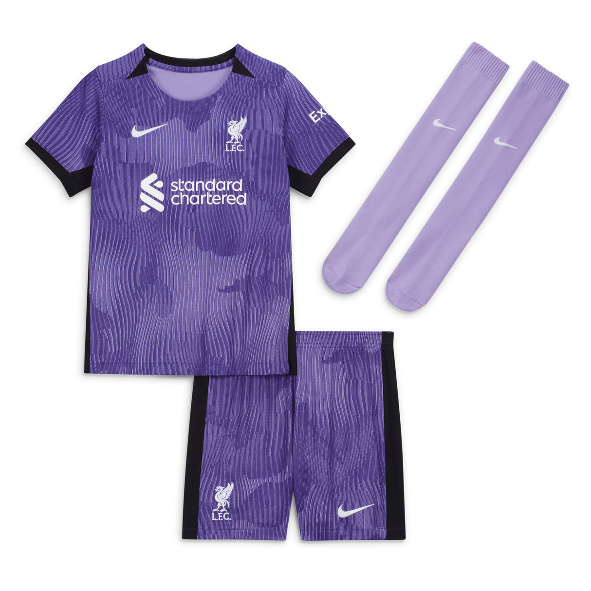 Liverpool Nike Third Stadium Kit 2023-24 - Little Kids with Diogo J. 20 printing - Kit Captain