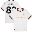 Manchester City Puma Away Authentic Shirt 2023-24 with Lewis 82 printing - Kit Captain