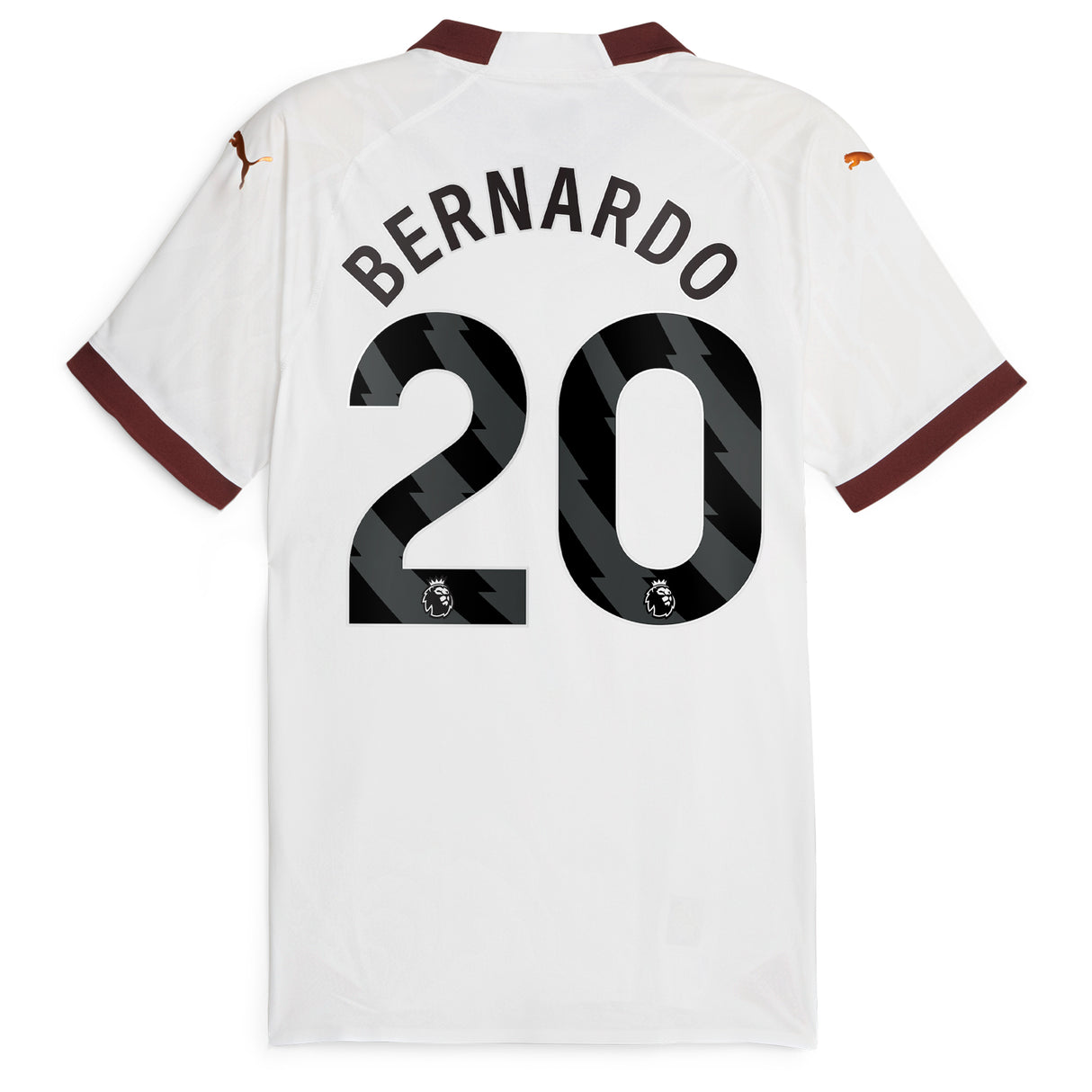 Manchester City Puma Away Authentic Shirt 2023-24 with Bernardo 20 printing - Kit Captain