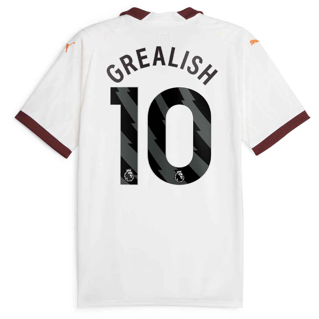 Manchester City Puma Away Shirt 2023-24 with Grealish 10 printing - Kit Captain