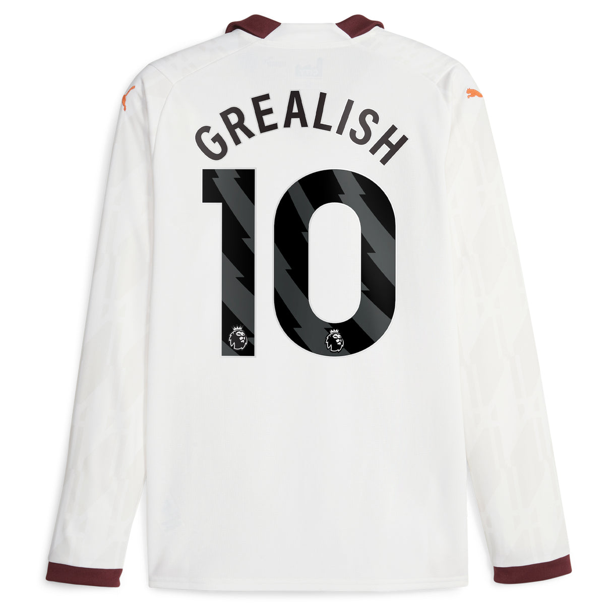 Manchester City Puma Away Shirt 2023-24 - Long Sleeve with Grealish 10 printing - Kit Captain