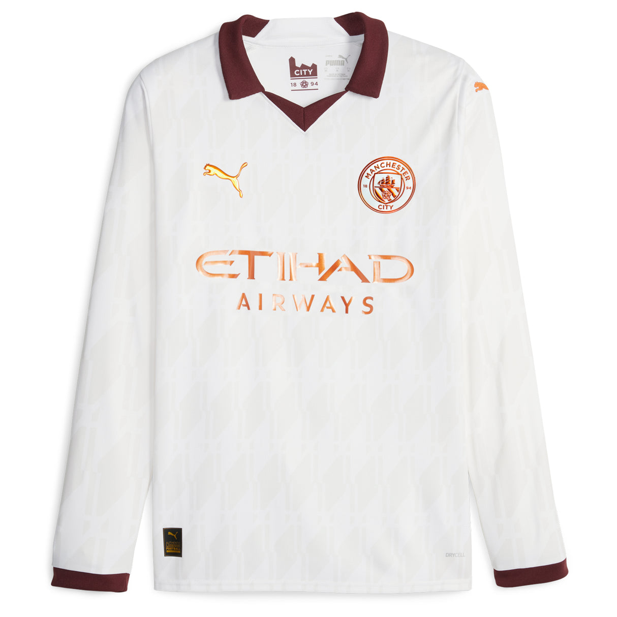 Manchester City Puma Away Shirt 2023-24 - Long Sleeve - Kids with Phillips 4 printing - Kit Captain