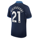 Tottenham Hotspur Nike Away Stadium Shirt 2023-24 with Kulusevski 21 printing - Kit Captain