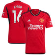 Manchester United EPL adidas Home Shirt 2023-24 with Amad 16 printing - Kit Captain