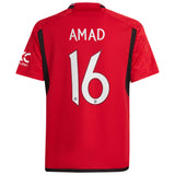 Manchester United Cup Home Shirt 2023-24 - Kids with Amad 16 printing - Kit Captain