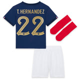 France Home Stadium Kit 2022 - Infants - Theo Hernández 22 - Kit Captain