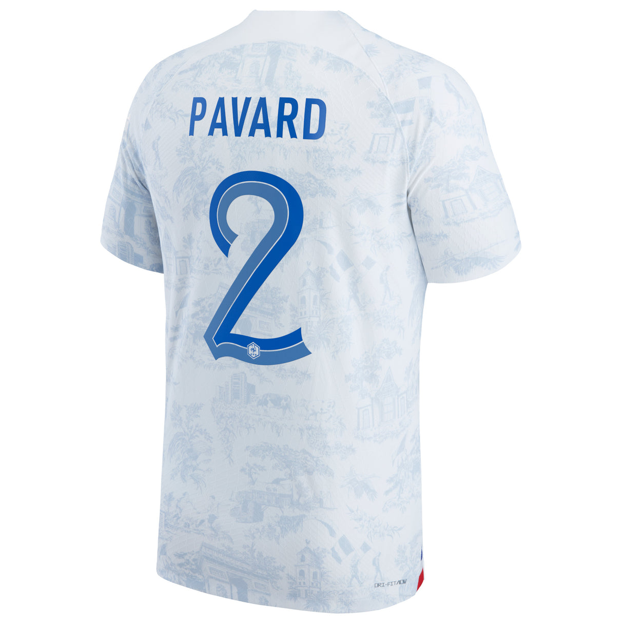 France Away Match Shirt 2022 - Benjamin Pavard 2 - Kit Captain