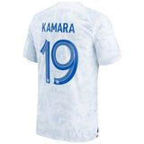 France Away Stadium Shirt 2022 - Kids with Kamara 19 printing - Kit Captain