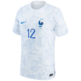 France Away Stadium Shirt 2022 - Kids - Randal Kolo Muani 12 - Kit Captain