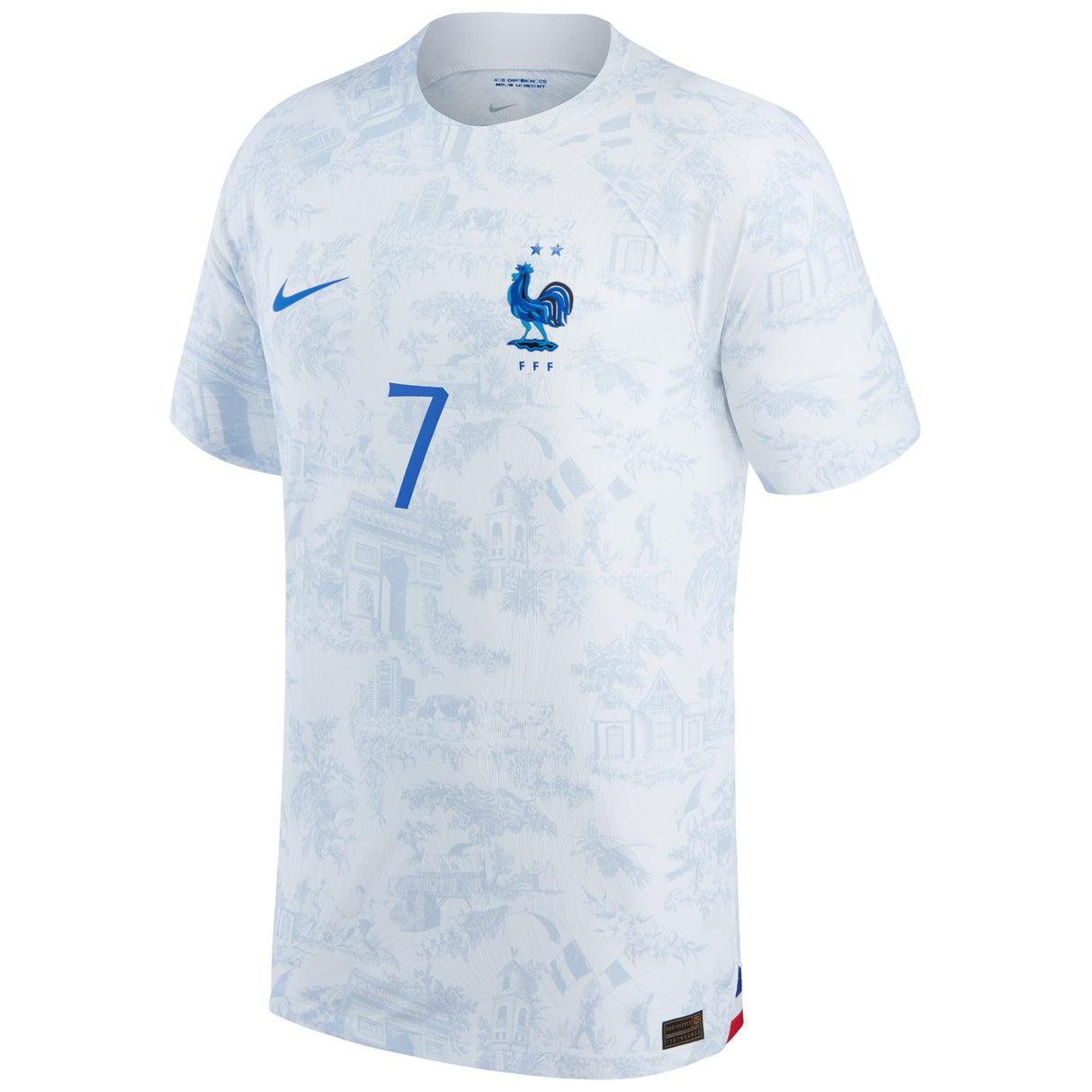 France Away Match Shirt 2022 - Antoine Griezmann 7 - Kit Captain