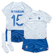 France Away Stadium Kit 2022 - Little Kids - Marcus Thuram 15 - Kit Captain