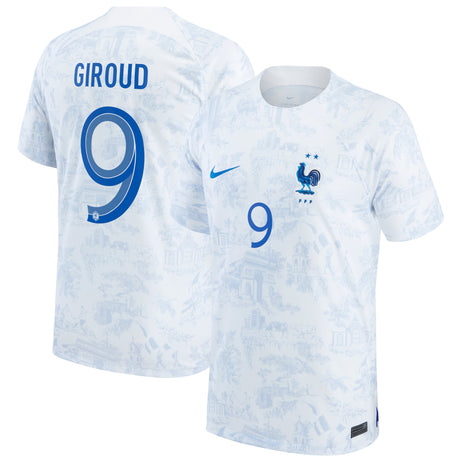 France Away Stadium Shirt 2022 - Olivier Giroud 9 - Kit Captain