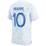 France Away Stadium Shirt 2022 - Kylian Mbappé 10 - Kit Captain