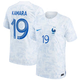 France Away Stadium Shirt 2022 with Kamara 19 printing - Kit Captain