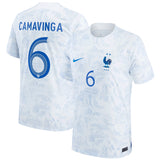 France Away Stadium Shirt 2022 with Camavinga 6 printing - Kit Captain