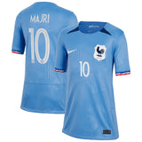 France Women Nike Home Stadium Shirt 2023-24 - Kids with Majri 10 printing - Kit Captain