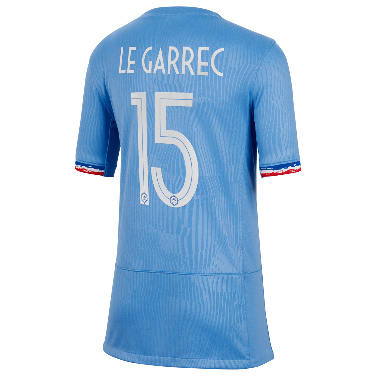 France Women Nike Home Stadium Shirt 2023-24 - Kids with Le Garrec 15 printing - Kit Captain