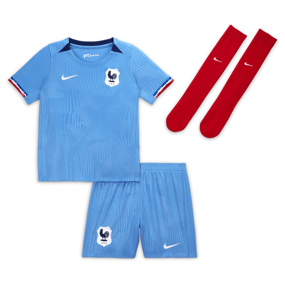 France Women Nike Home Stadium Kit 2023-24 - Little Kids with Asseyi 18 printing - Kit Captain