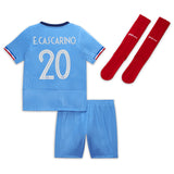 France Women Nike Home Stadium Kit 2023-24 - Little Kids with E.Cascarino 20 printing - Kit Captain