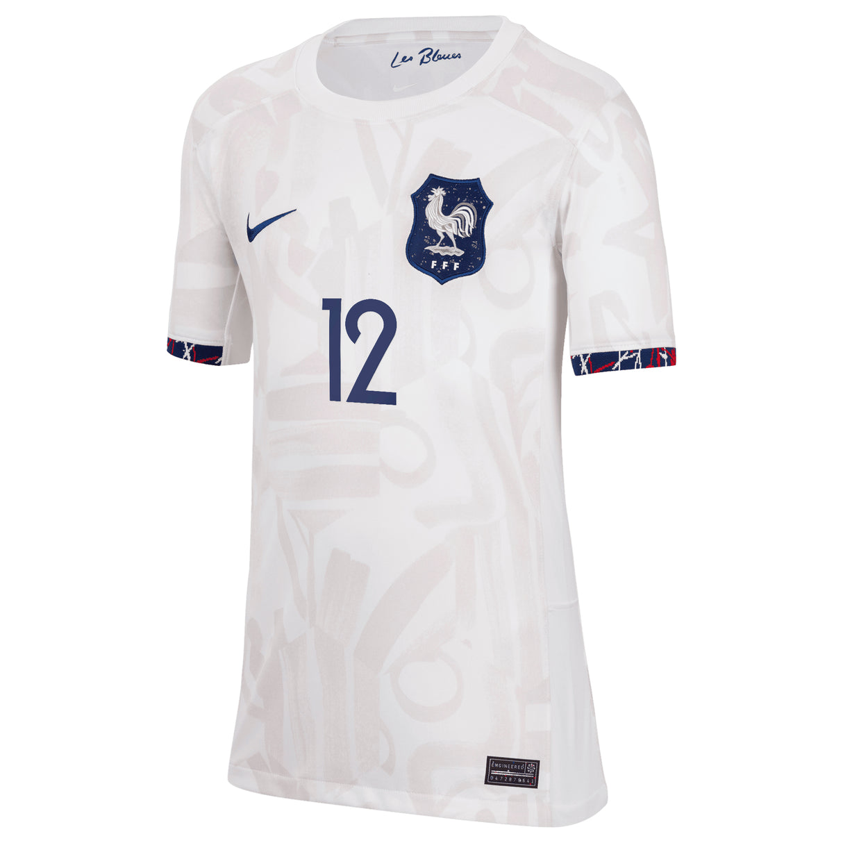 France Women Nike Away Stadium Shirt 2023-24 - Kids with Mateo 12 printing - Kit Captain