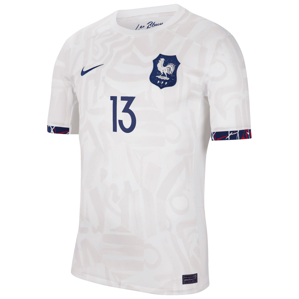 France Women Nike Away Stadium Shirt 2023-24 - Mens with Bacha 13 printing - Kit Captain